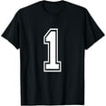 thumbnail image 1 of Number 1 T-Shirt Birthday Varsity Sports Team Jersey, 1 of 3
