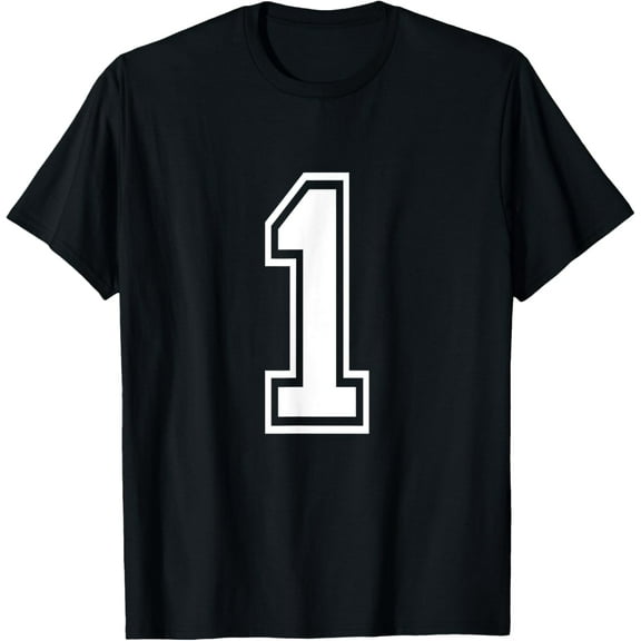 Number 1 T-Shirt Birthday Varsity Sports Team Jersey