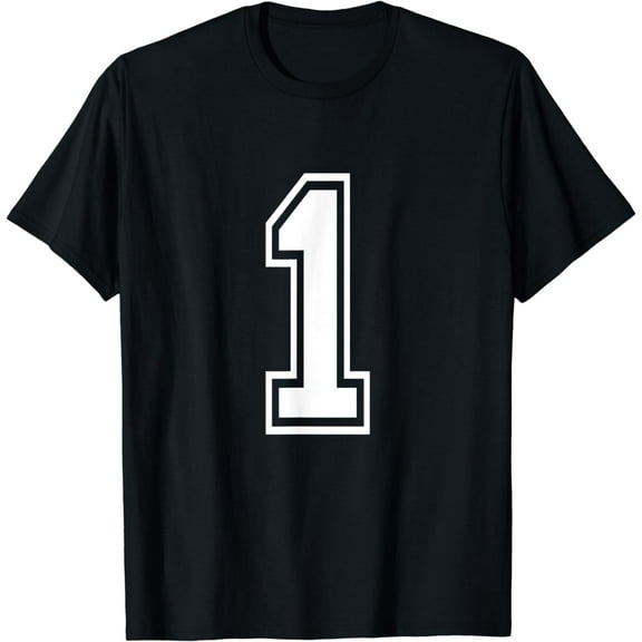 Number 1 T-Shirt Birthday Varsity Sports Team Jersey