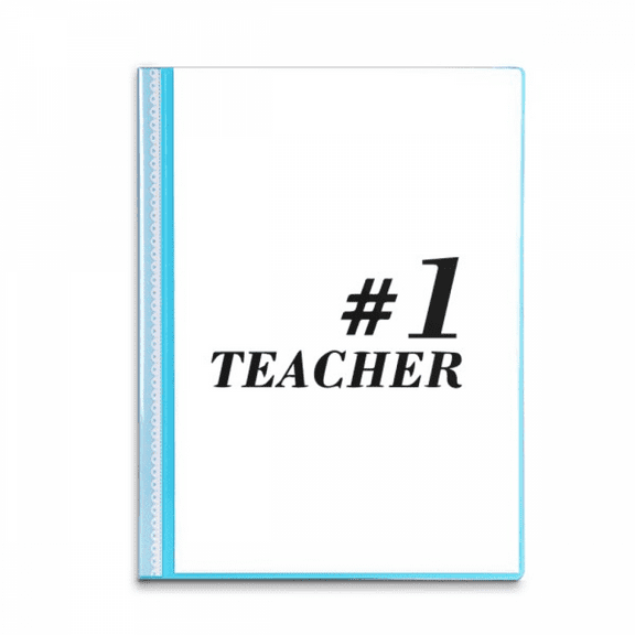 Number.1 Teacher Student Quote Book Sheet Protectors Portfolio Binder Folder