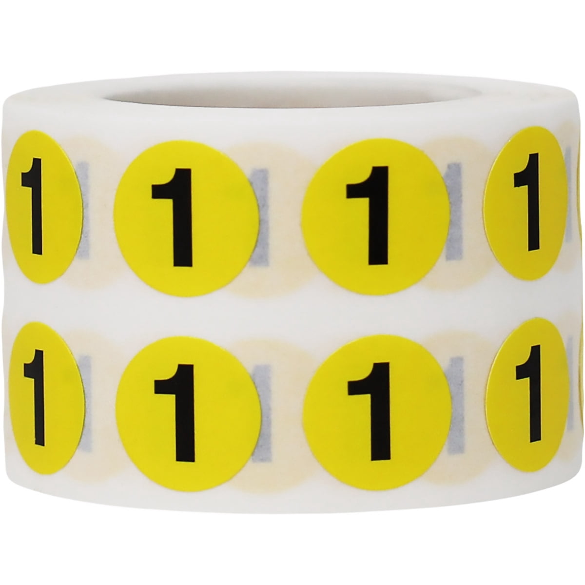 Number 1 Yellow & Black School, Retail, Inventory Sticker Labels | 1/2 ...
