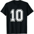 thumbnail image 1 of Number 10 T-Shirt Birthday Varsity Sports Team Jersey T-Shirt, 1 of 3