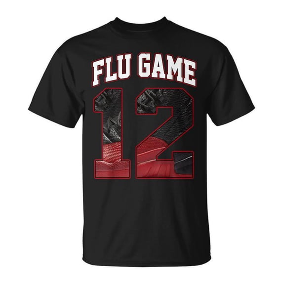 Number 12 Flu Game 12S Matching For Women T-Shirt - Flu Game 12 Shirt, Matching Number 12 TEE, Retro Sports Apparel, Women's Basketball Fan T-Shirt