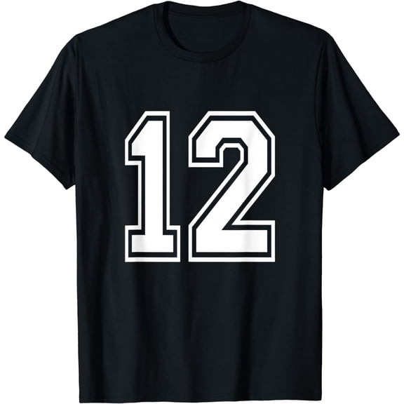 Number 12 Varsity Sports Team Jersey 12th Birthday 12 Years T-Shirt