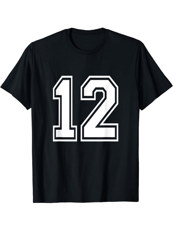 Number 12 Varsity Sports Team Jersey 12th Birthday 12 Years T-Shirt