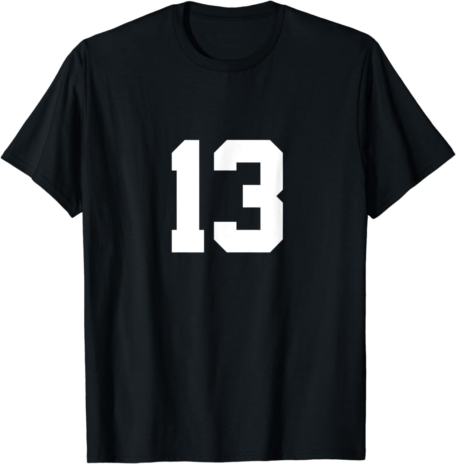 Number 13 Front & Back Numbers Sports Team Jersey Birthday T-Shirt