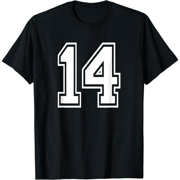 t-shirt Number 14 Birthday Gift Sports Player Team Numbered Jersey t-shirt mens t shirt,black,women,funny,misfits,men,journey