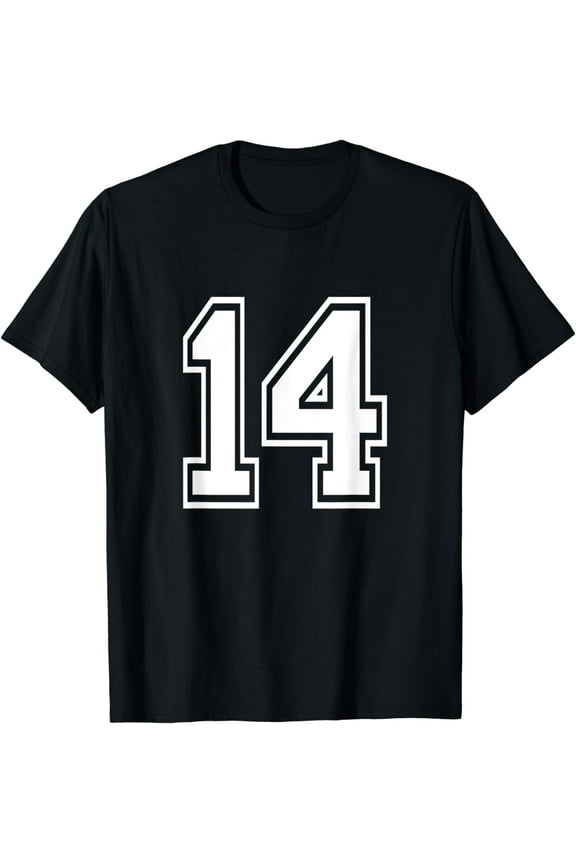Number 14 T-Shirt Birthday Varsity Sports Team Jersey