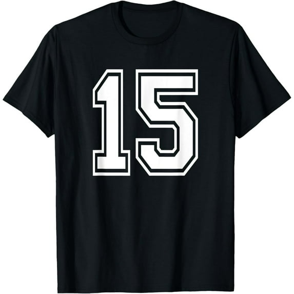 Number 15 Birthday Gift Sports Player Team Numbered Jersey T-Shirt