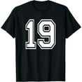 thumbnail image 1 of Number 19 Birthday Gift Sports Player Team Numbered Jersey T-Shirt, 1 of 3