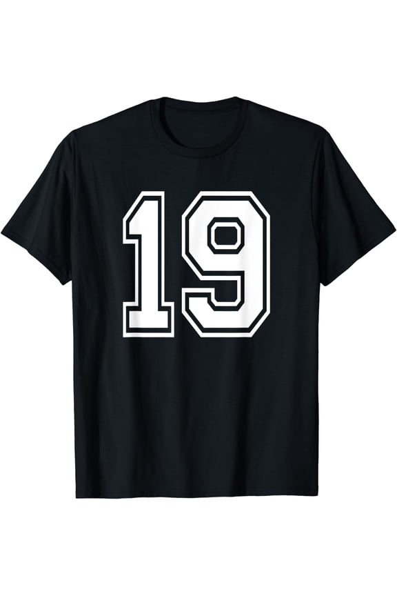 Number 19 Birthday Gift Sports Player Team Numbered Jersey T-Shirt