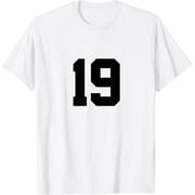 Number 19 Front & Back Sports Team Jersey Birthday T-Shirt