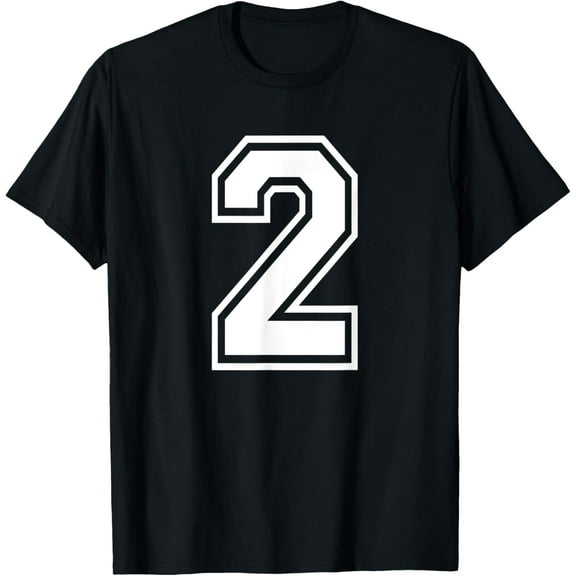 Number 2 Birthday Numbered Uniform Sports Jersey Team T-Shirt