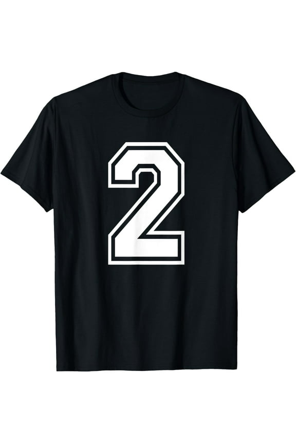 Number 2 Birthday Numbered Uniform Sports Jersey Team T-Shirt