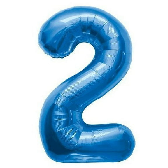 Northstar Number 2 Blue 34 inch Foil Mylar Balloon [59125]