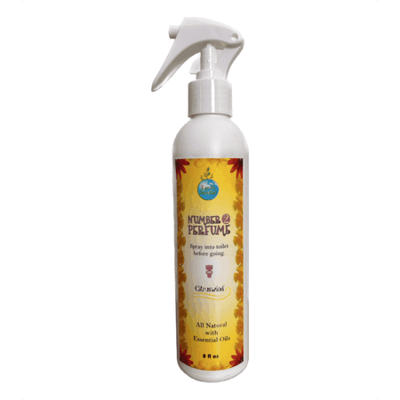 EarthSential Number 2 Perfume Deodorizing Toilet Spray with Trigger Sprayer with Lock, Citruswind, 8 Fluid oz