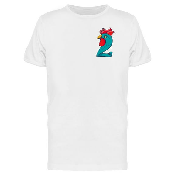 Number 2 Rooster T-Shirt Men -Image by Shutterstock, Male Medium