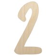 thumbnail image 1 of Number 2 Two Felt Marker Font Wood Shape Unfinished Piece Cutout Craft DIY Projects - 4.70 Inch Size - 1/4 Inch Thick, 1 of 7