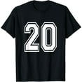 thumbnail image 1 of Number 20 T-Shirt Birthday Varsity Sports Team Jersey, 1 of 3