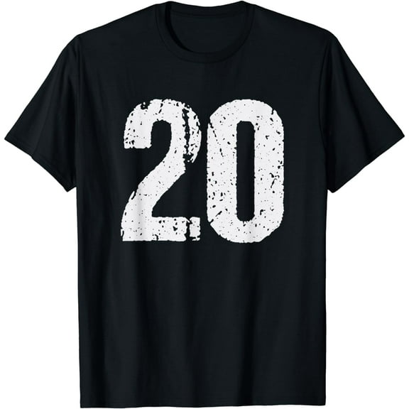 Number #20 Vintage 20th Birthday Party 20 Years Old T-Shirt