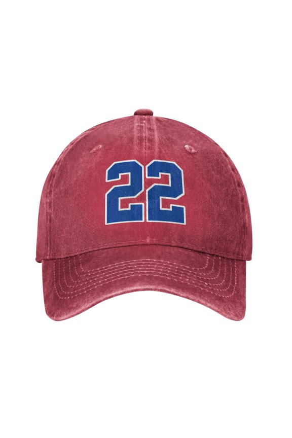 Number 22 Adult Adjustable Classic Washed Casquette Cap Hat Baseball Cap For Man For Woman