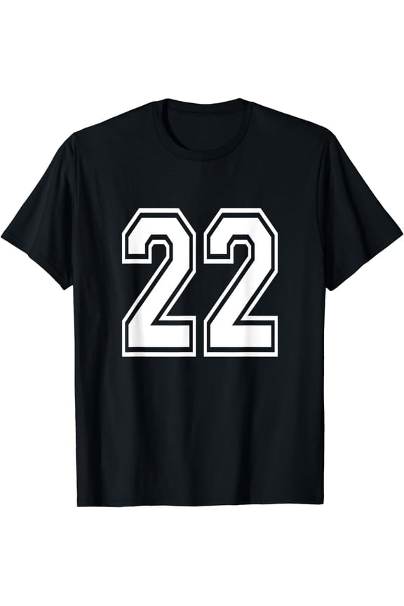 Number 22 T-Shirt Birthday Varsity Sports Team Jersey