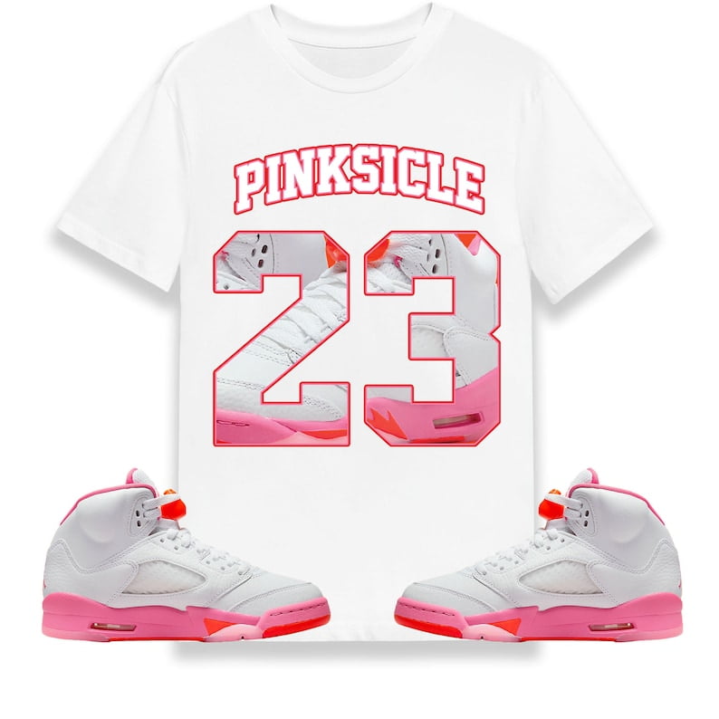 Number 23 CM5 Name Unisex Shirt Match Jordan 5 Retro Pinksicle Safety Orange Walmart