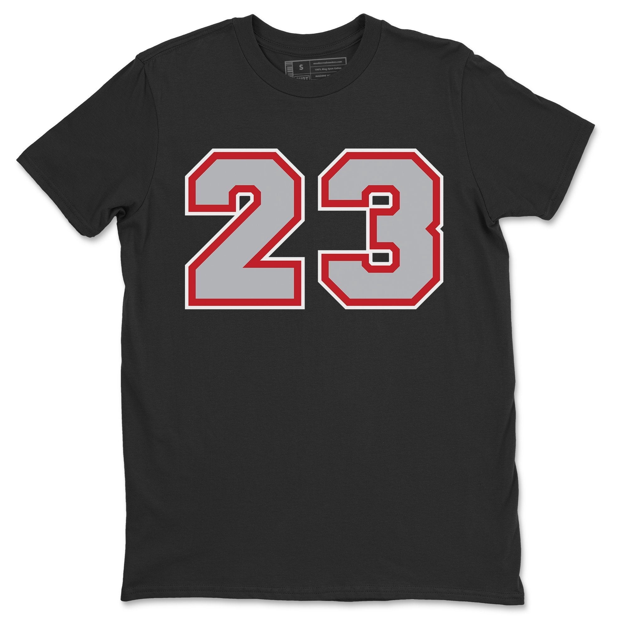 black white and red jordan shirt