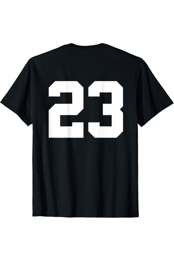 Number 23 Print On Back Only Cotton Team Jersey T-Shirt