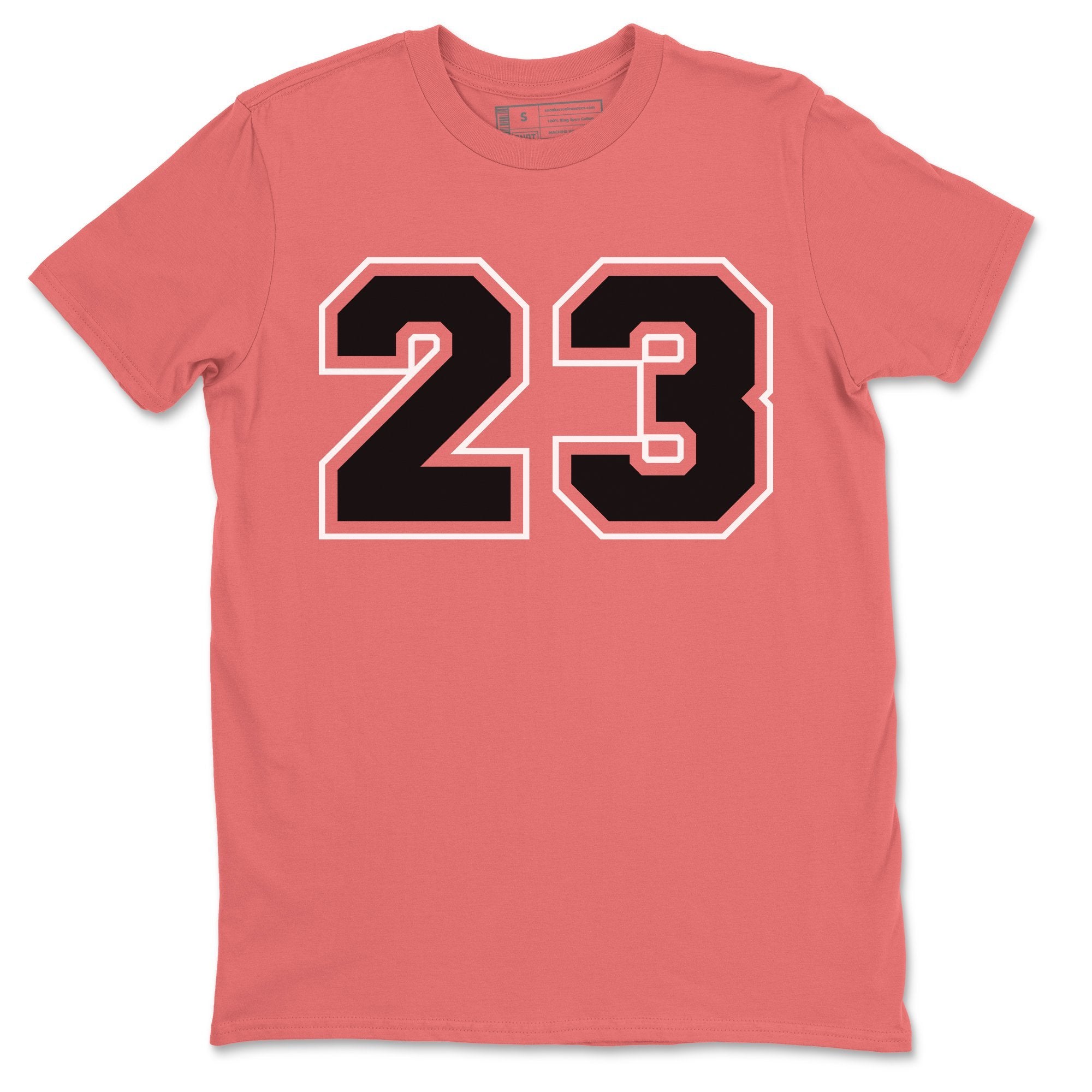 Number 23 T Shirt Jordan 4 Hot Lava Sneaker Outfit AJ4 Matching Top Coral 3X Large