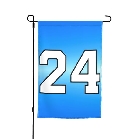 Number 24 Double Garden Flags 12x18 Inch Suitable For Courtyard Lawn Holiday Home Outdoor Decoration Flag
