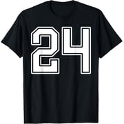 Number 24 Fan Player Jersey Style #24 Men Women Kids T-Shirt