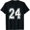 thumbnail image 1 of Number 24 T-Shirt Birthday Varsity Sports Team Jersey, 1 of 3