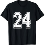 Number 24 T-Shirt Birthday Varsity Sports Team Jersey