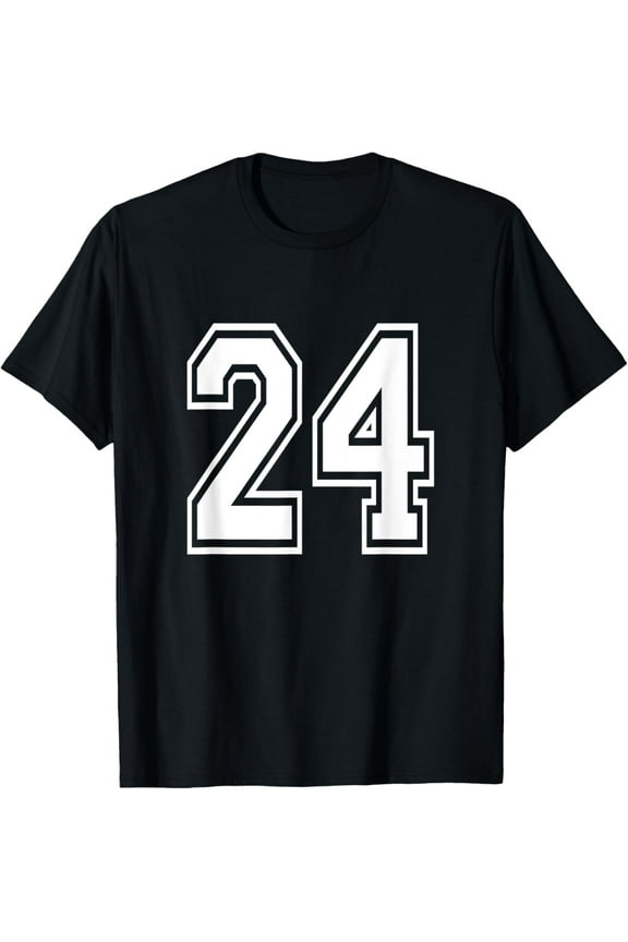 Number 24 T-Shirt Birthday Varsity Sports Team Jersey