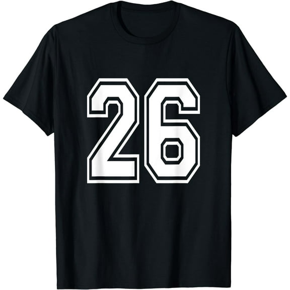 Number 26 T-Shirt Birthday Varsity Sports Team Jersey