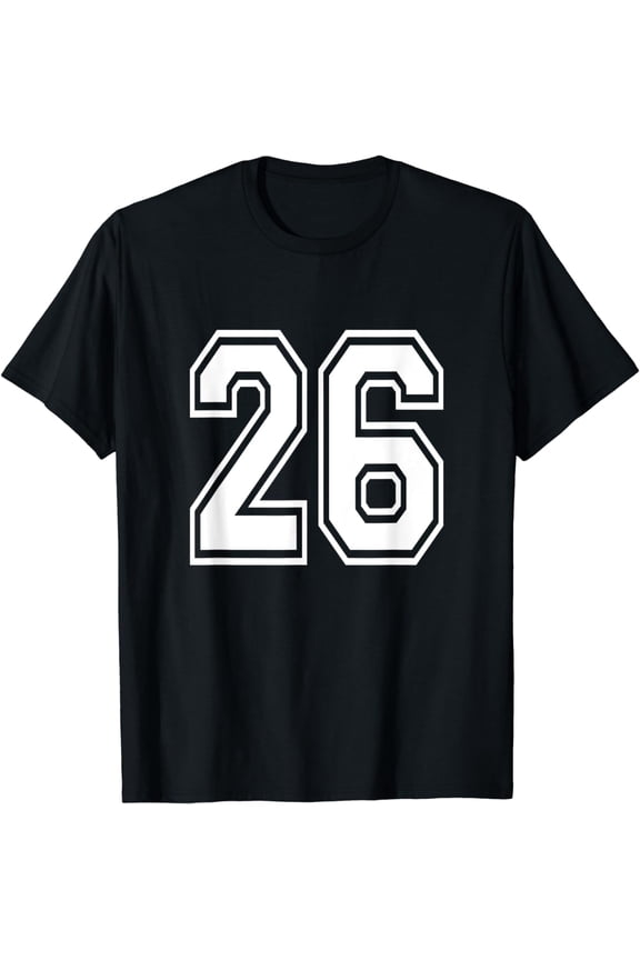 Number 26 T-Shirt Birthday Varsity Sports Team Jersey