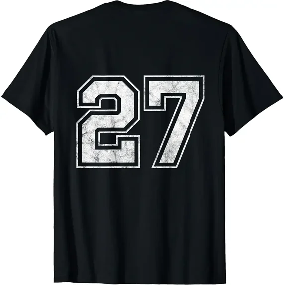 Number 27 on The Back T-Shirt