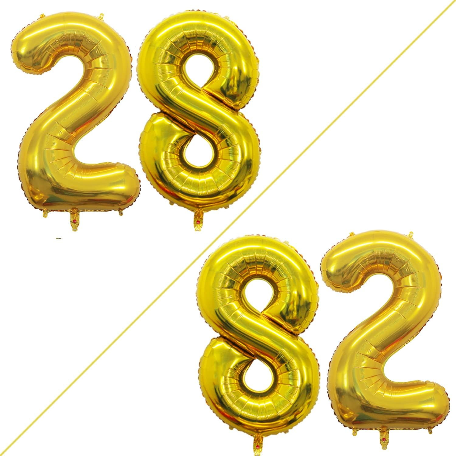 Number 28 Balloons For 28Th Birthday Party Decorations,42 Inch Jumbo ...