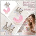 thumbnail image 1 of `Number 3 Birthday Cake Candle Crown Topper Iridescent Pink Princess Theme Party Decorations for Student Girl 3Rd Birthday`, 1 of 5