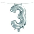 thumbnail image 1 of Number 3 Silver Mylar Balloon, 1 of 1