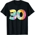 thumbnail image 1 of Number 30 Team Event Shirt or 30th Birthday Tie Dye Gift Tee, 1 of 3