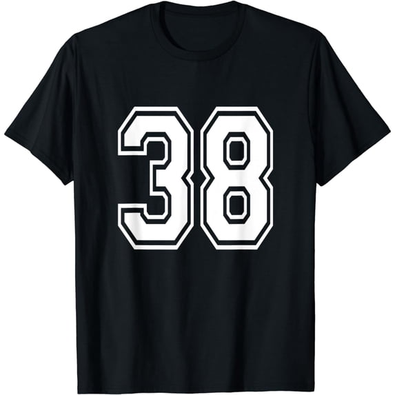Number 38 T-Shirt Birthday Varsity Sports Team Jersey