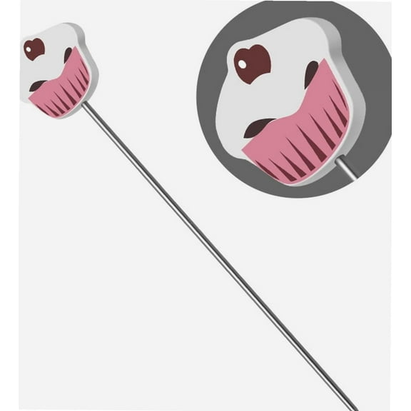 Number 4 Cake Tester Stainless Steel Cake Skewer Kitchen Cake Tester Probe Skewer Pin Needle Reusable Long Metal Baking Pick Sticks Tool Cat Figures for Cake (As Shows, One Size)