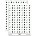 thumbnail image 1 of Number 4 Four Cute Typewriter Font 200+ Round Stickers - White - Matte Finish - 0.50" Size, 1 of 3