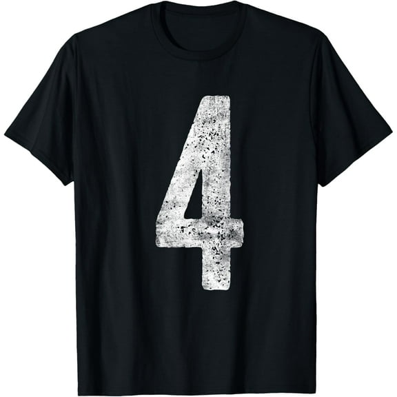 Number 4 Matching Party Family Group For Halloween Costume T-Shirt
