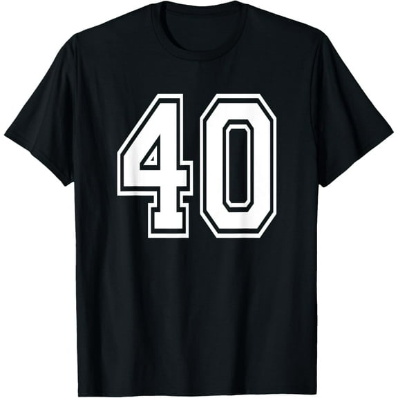 Number 40 40th Birthday Gift Player Team Numbered Jersey T-Shirt