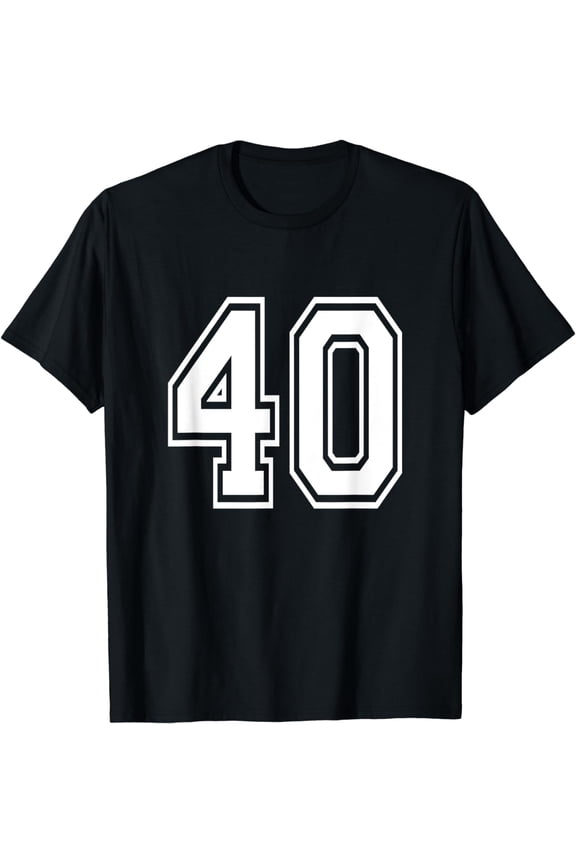 Number 40 T-Shirt Birthday Varsity Sports Team Jersey