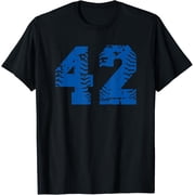 Number 42 Baseball Jersey Blue Vintage Lucky Number Sport T-Shirt
