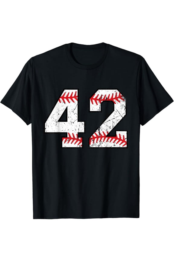 Number 42 Forty Two Baseball Lucky Favorite Vintage Jersey T-Shirt
